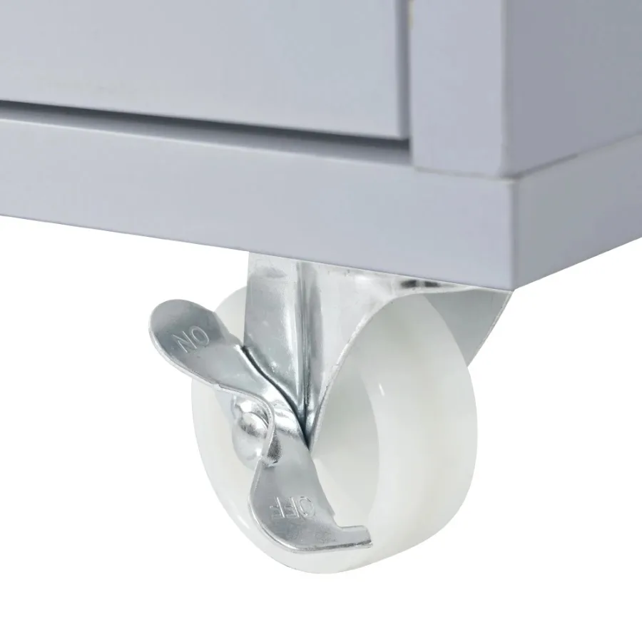 

KandK Rolling Kitchen Island With Extended Table Kitchen Island on Wheels with LED Lights Power Outlets and 2 Fluted Glass Door