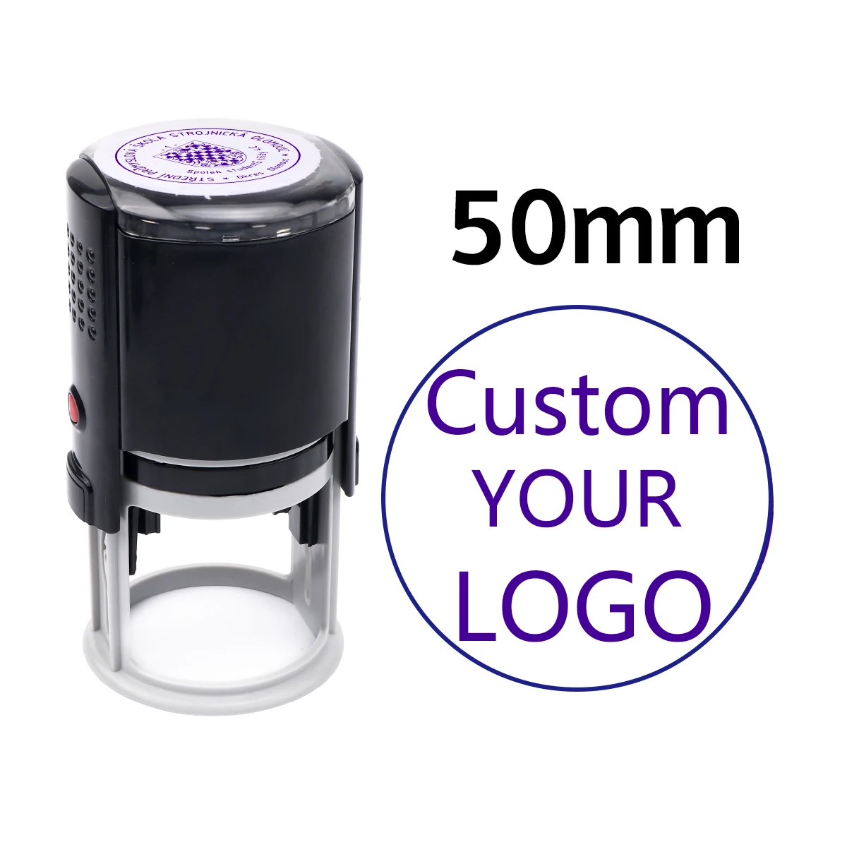 Aangepaste zelfinktende stempel met uw eigen logo, lichtgevoelige inkt / rubberen stempel, personaliseren uw logo Meerdere inktkleuropties