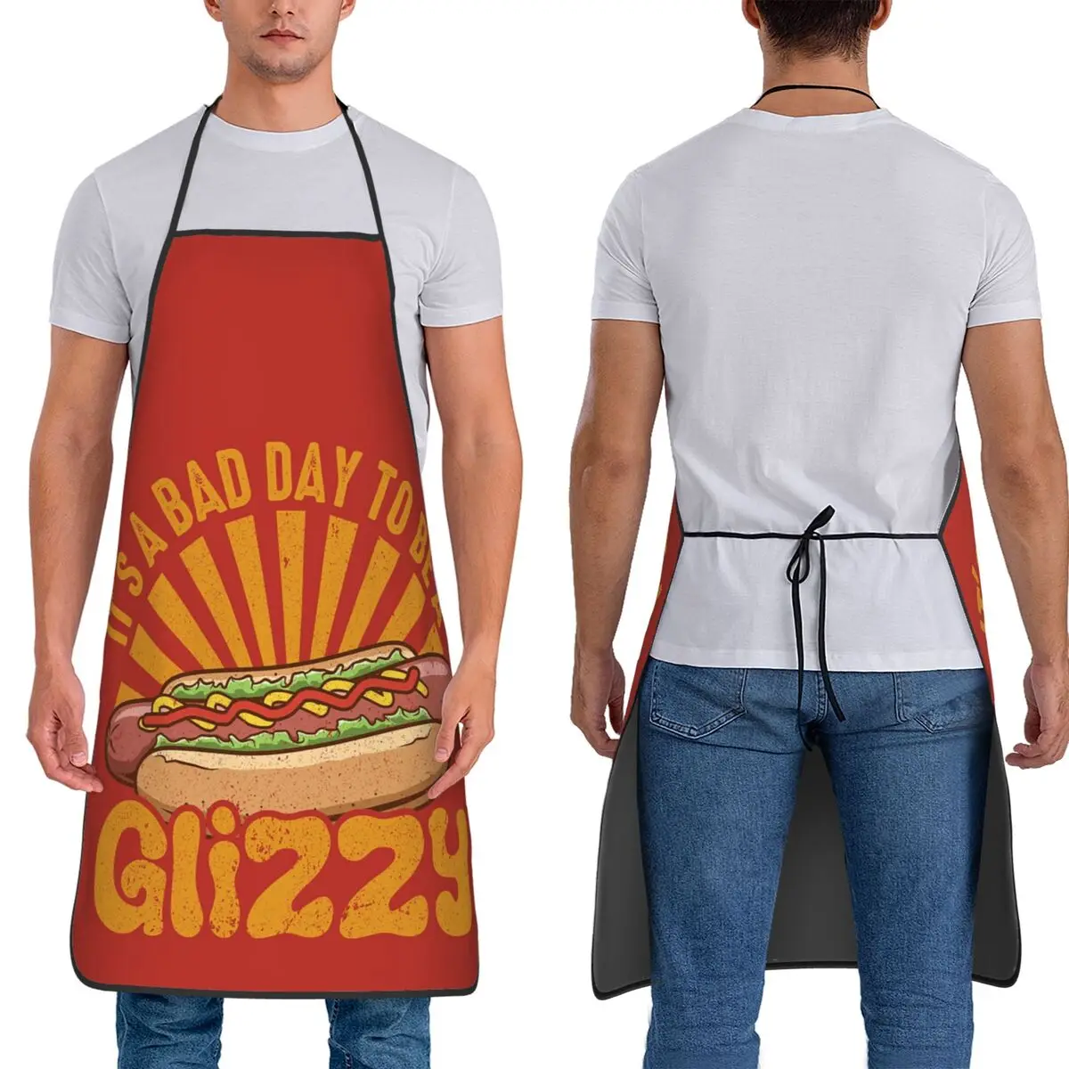 

Это плохого дня, чтобы быть блестящим фартуком шеф-повара для приготовления пищи, кухни, нагрудник без рукавов, кухонный сарафан для уборки для женщин и мужчин, рисование