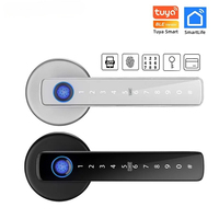 M5 Tuya BLE Fingerprint Door Lock Digital Electronic Lock with Password/Key/IC Card/ Smartlife/ Tuya APP Unlock