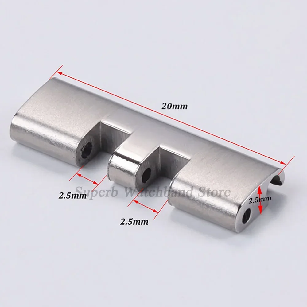 20mm 22mm Stainless Steel Watch Band Straight Curved End Link for Seiko SKX007 Connector for Jubilee Oyster Adapter 2pcs