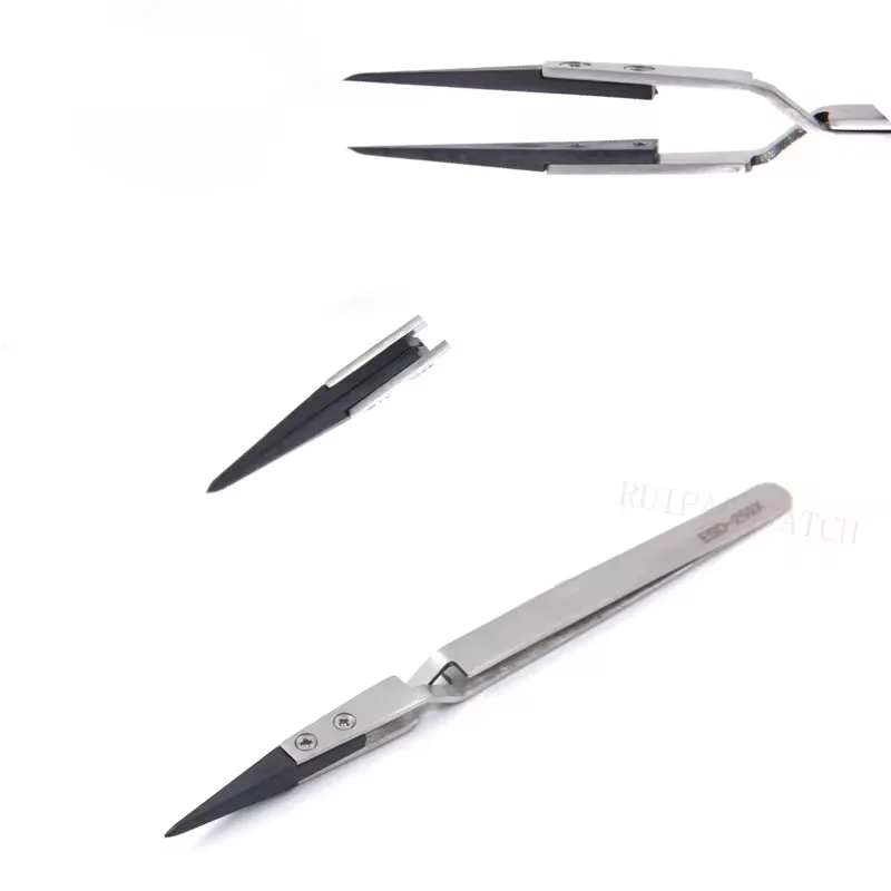 High quality Stainless Steel  ESD-259X Anti-Static Reverse Tweezers for Watch and Jewelry Repair