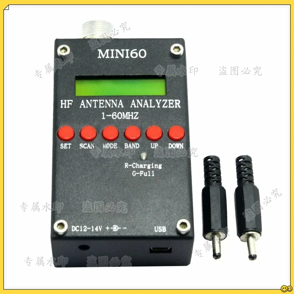 

2024 Mini60 Sark100 1-60MHz HF ANT SWR Antenna Analyzer Meter + Bluetooth + Android APP + Battery for Ham Radio Hob