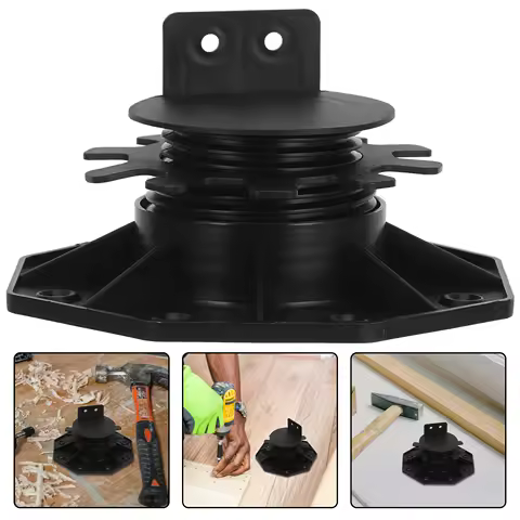 5 Pcs Deck Support Base Adjustable Height Pedestal Plastic Floor Bearings Furniture Legs Lift Kit Foundation Block