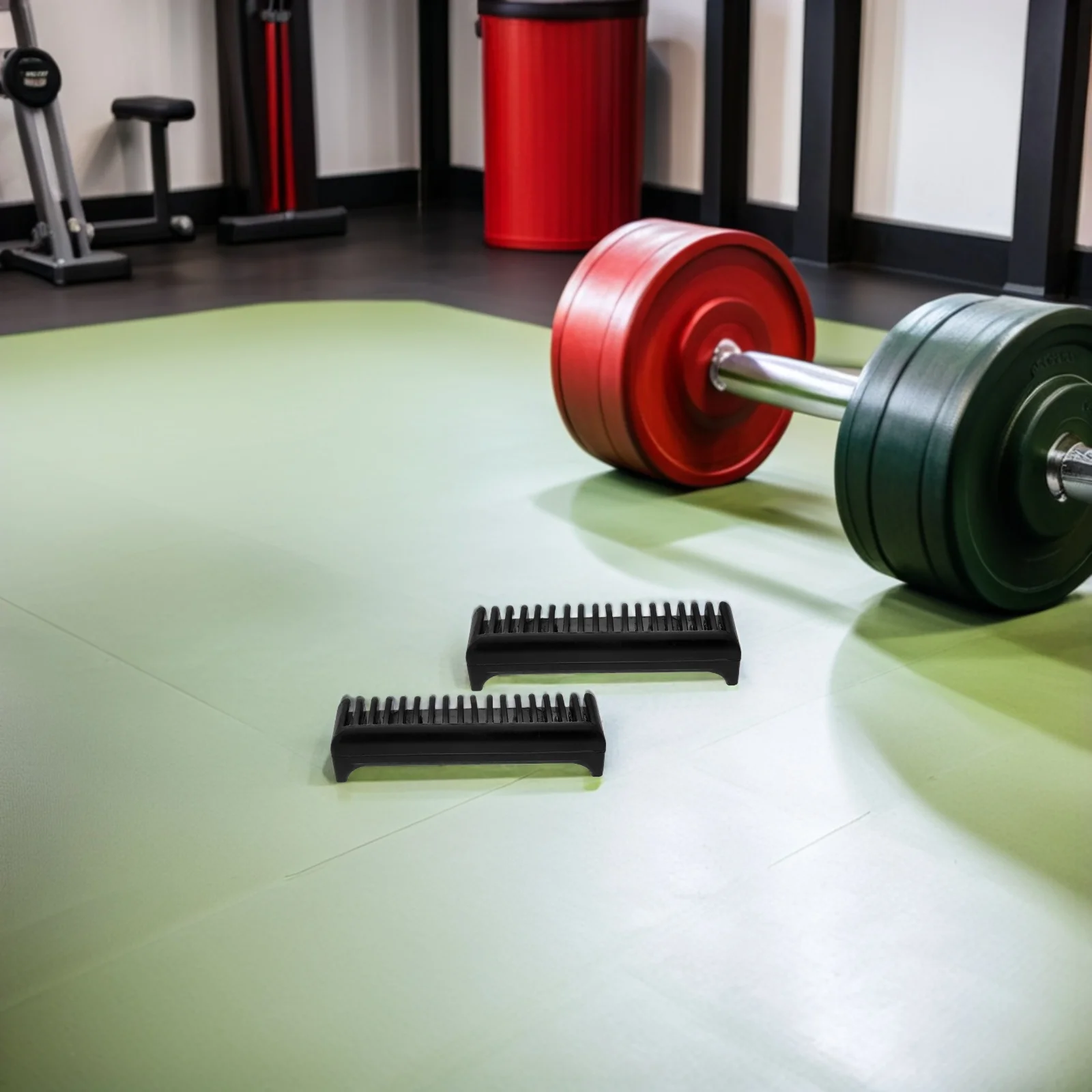 قطعتان من حصيرة دواسة الآلة البيضاوية - وسادة قدم مقاومة للعوامل الجوية مقاس 5.8 × 1.5 بوصة - وسادة ممتصة للصدمات غير قابلة للانزلاق لجهاز المشي مع