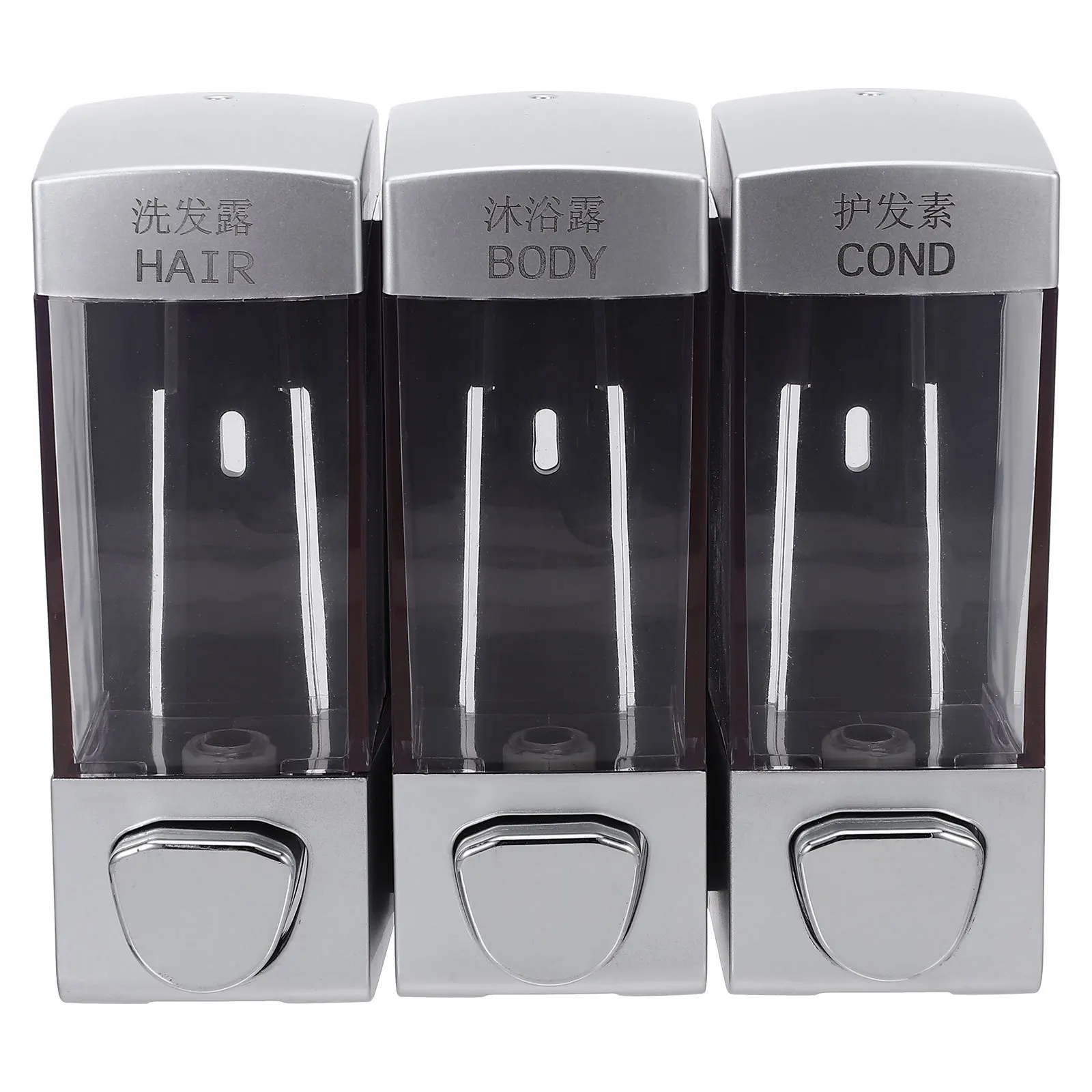 

Easy Install Wall Mounted Shampoo Soap Gel Dispenser Three Outlets Bathroom Kitchen Shower Lotion Pump ABS