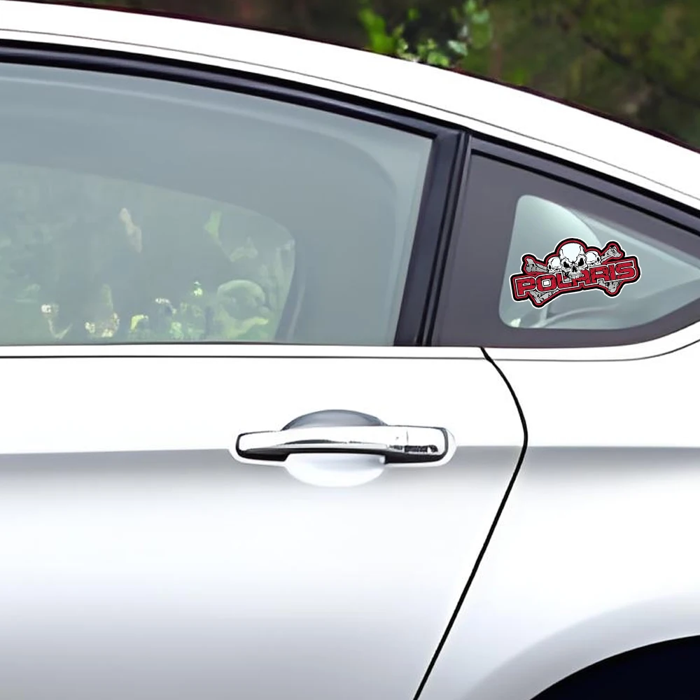 ل بولاريس الجمجمة ملصق سيارة واقية من الشمس Creativite الوفير دراجة نارية مقاوم للماء الفينيل سيارة التفاف