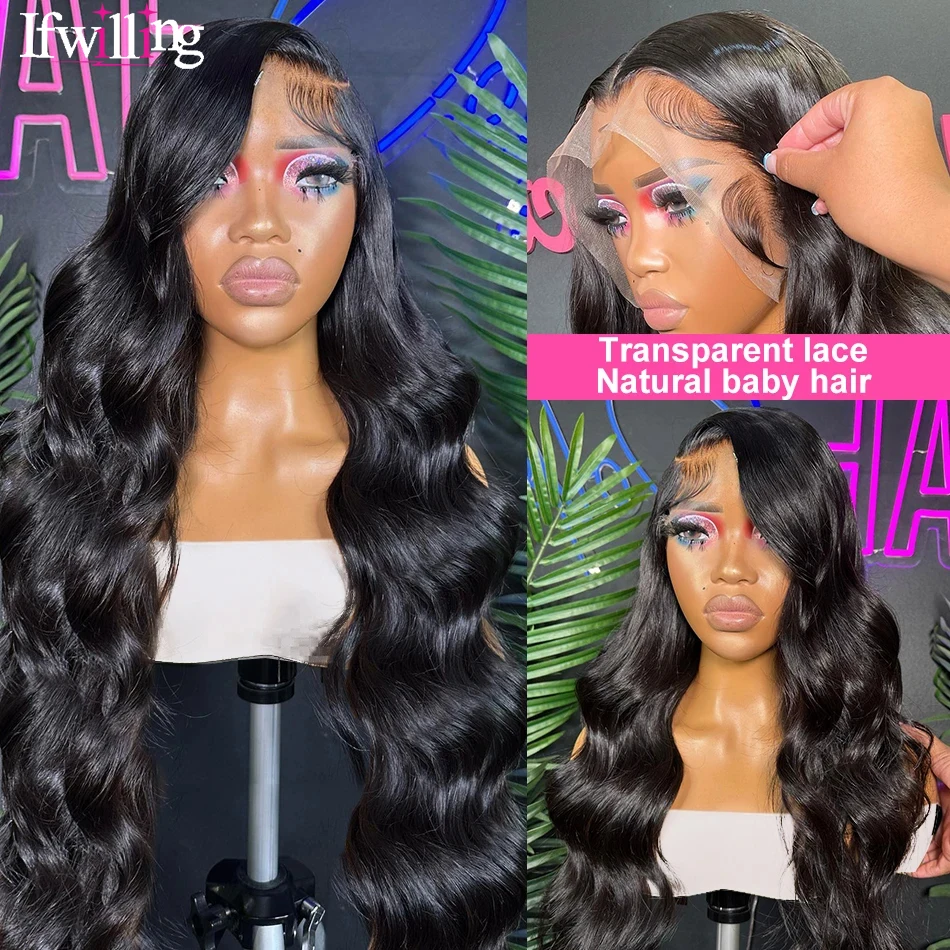 Body Wave Human Hair Wigs 13x6 HD Lace Frontal Wig 30 Inch Lace Front Wig Human Hair Transparent Lace Frontal Brazilian Wig