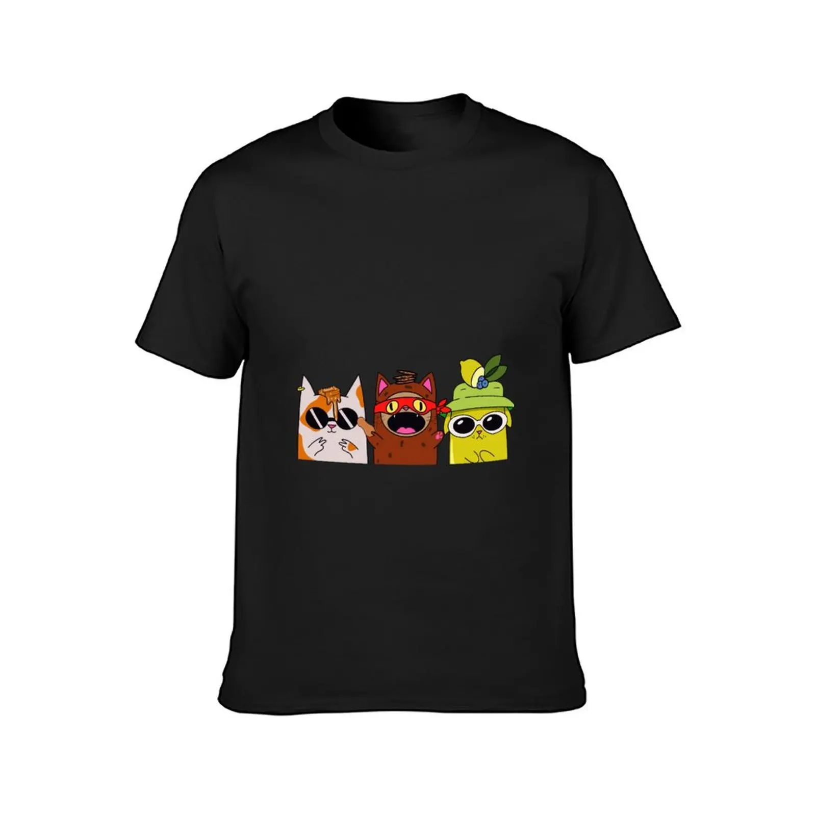 ice cream kitties T-Shirt blanks quick drying kawaii clothes animal prinfor boys black t shirts for men