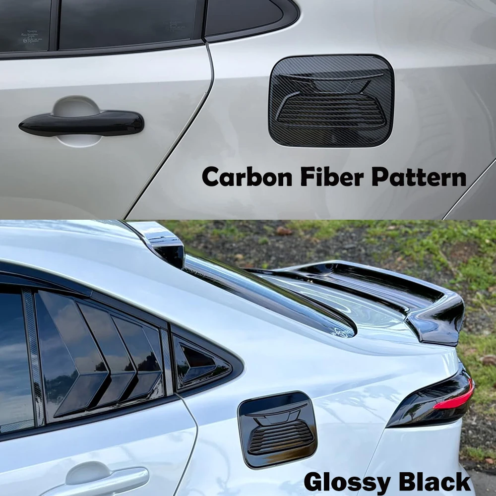 Glossy Black Fuel Tank Protective Cover For Toyota Corolla Sedan 2020-2025 Oil Gas Decorative Cap ABS Exterior Accessory