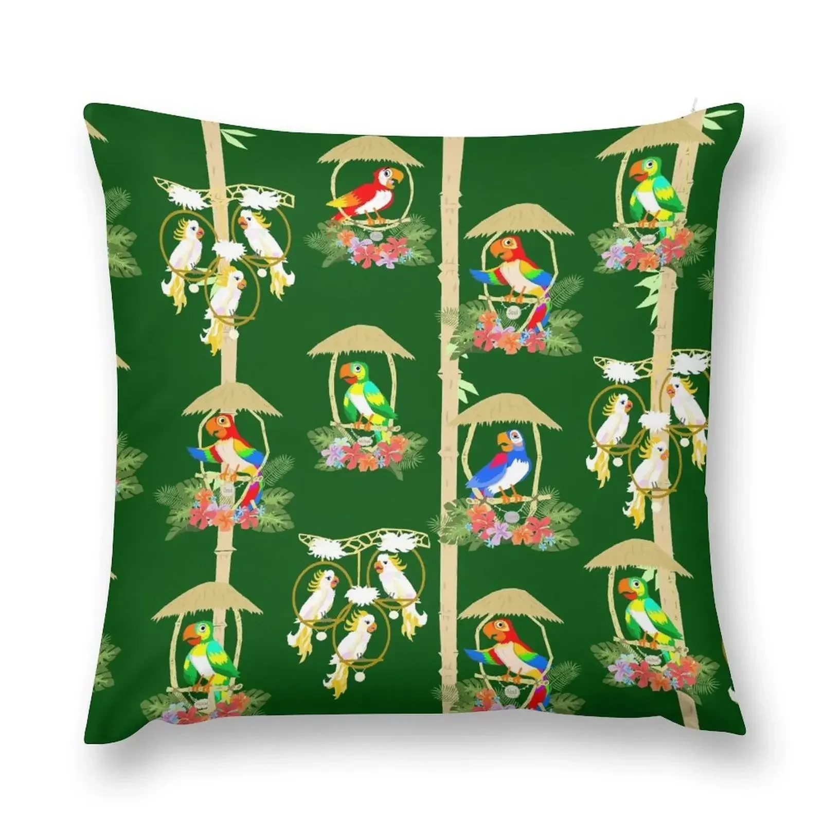 

Tiki Room Birds Throw Pillow Christmas Pillowcase Cushion Covers For Living Room pillow