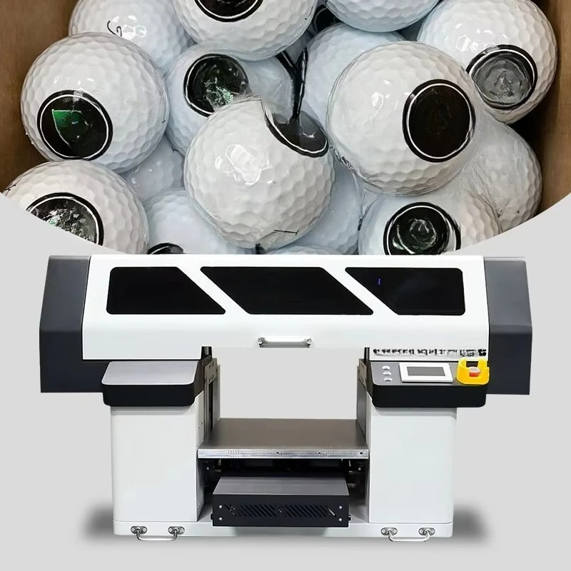 

Golf Ball logo Printing Machine A2 Printer Ricoh G6 Print Heads Glass Pens Golf Ball UV Printer