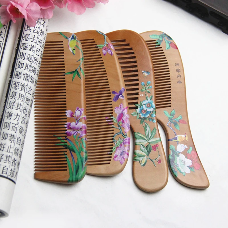 

Personalized Baby Anti-screw Antiklit Detangling Wood Hair Brush Comb Anti-Static Head Massage Handmade Wooden Styling Tool Gift