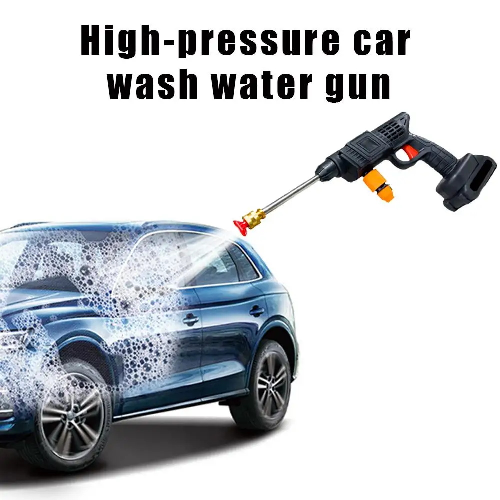 Wireless High-Pressure Car Wash Gun Home Small Automatic Car Tool Water Lithium Hose, Cleaning With Battery Washer C9I5 - Image 6