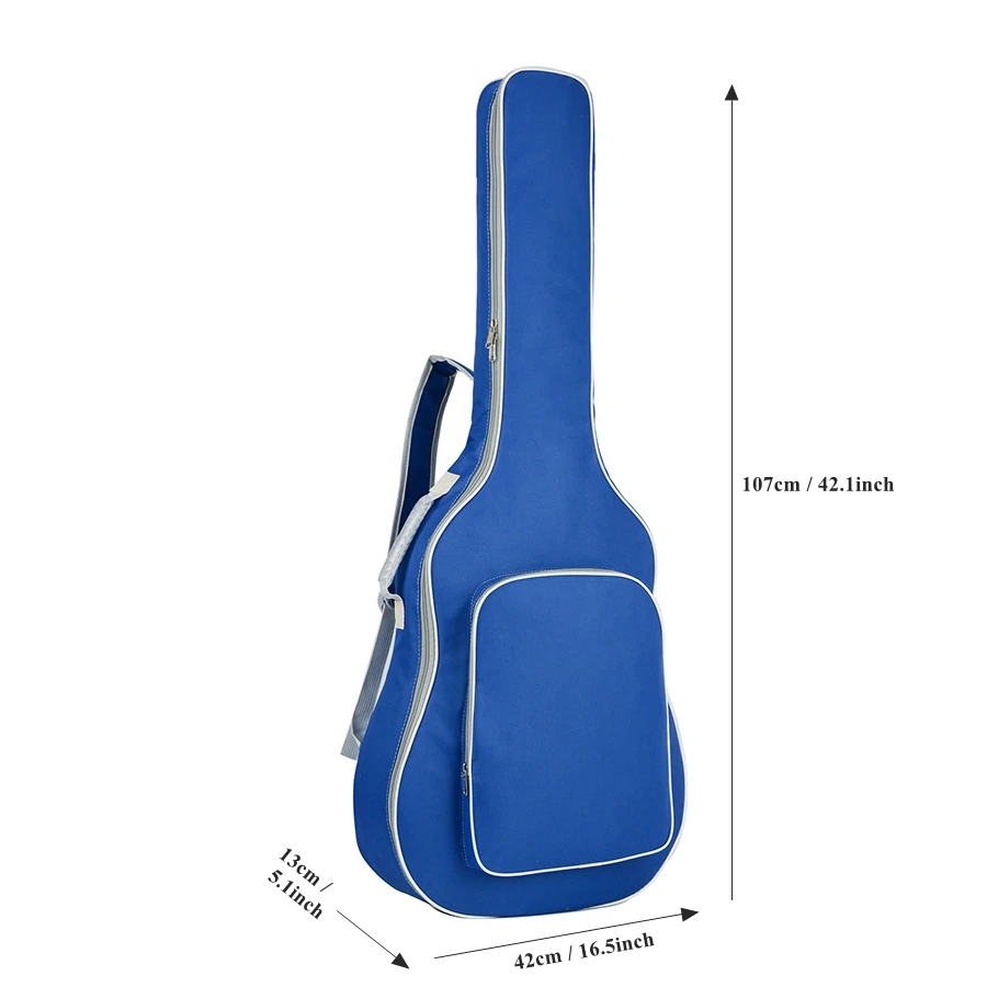 1 Stück 40/41 Zoll gepolsterte wasserabweisende dicke Akustikgitarren-Rucksack-Gigbag, Softcover-Gitarrentasche – Detail 9