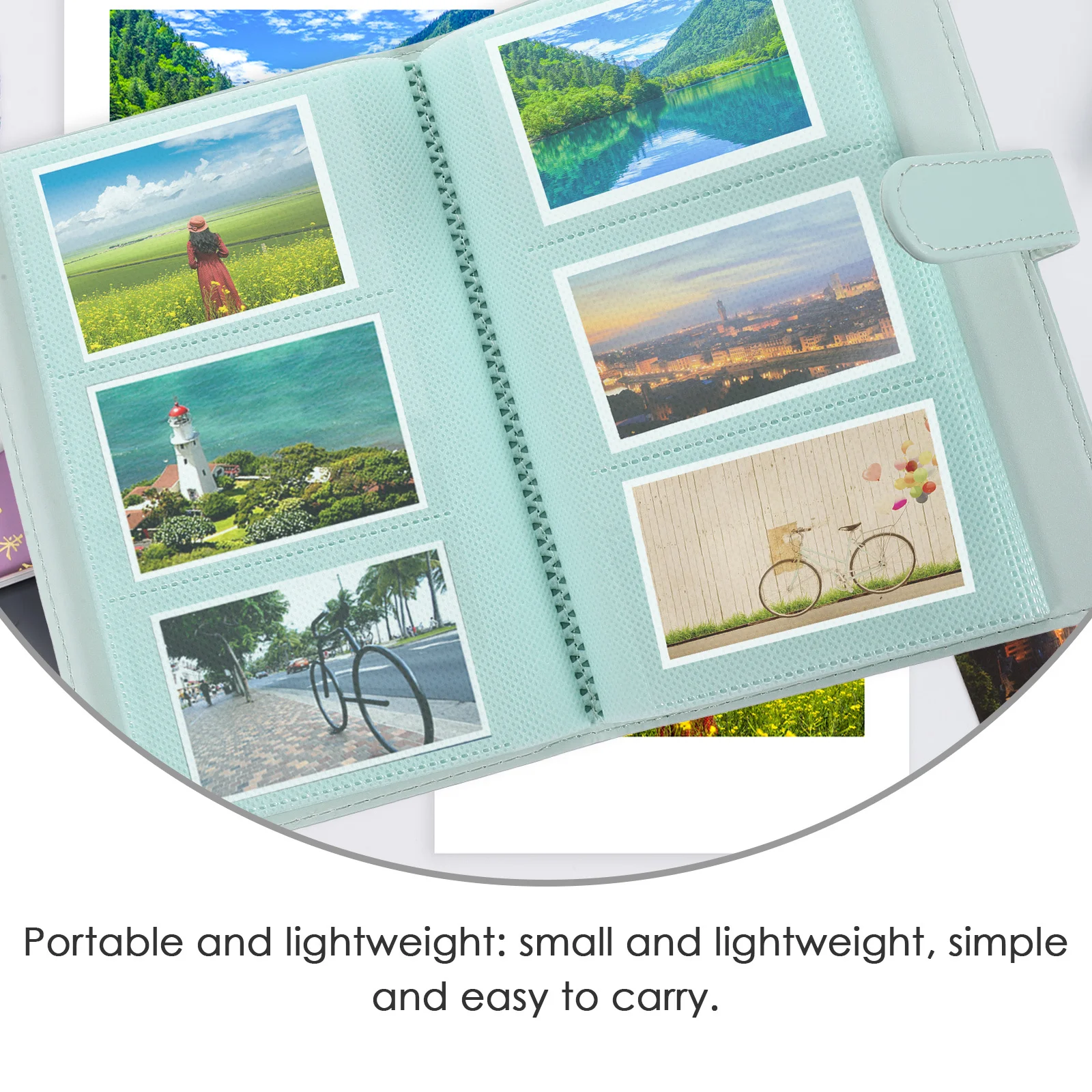 

3Pcs Photo Storage Album Book 3 Inch PU Material Portable Multi-Function Card Holder Picture Books Photo Album