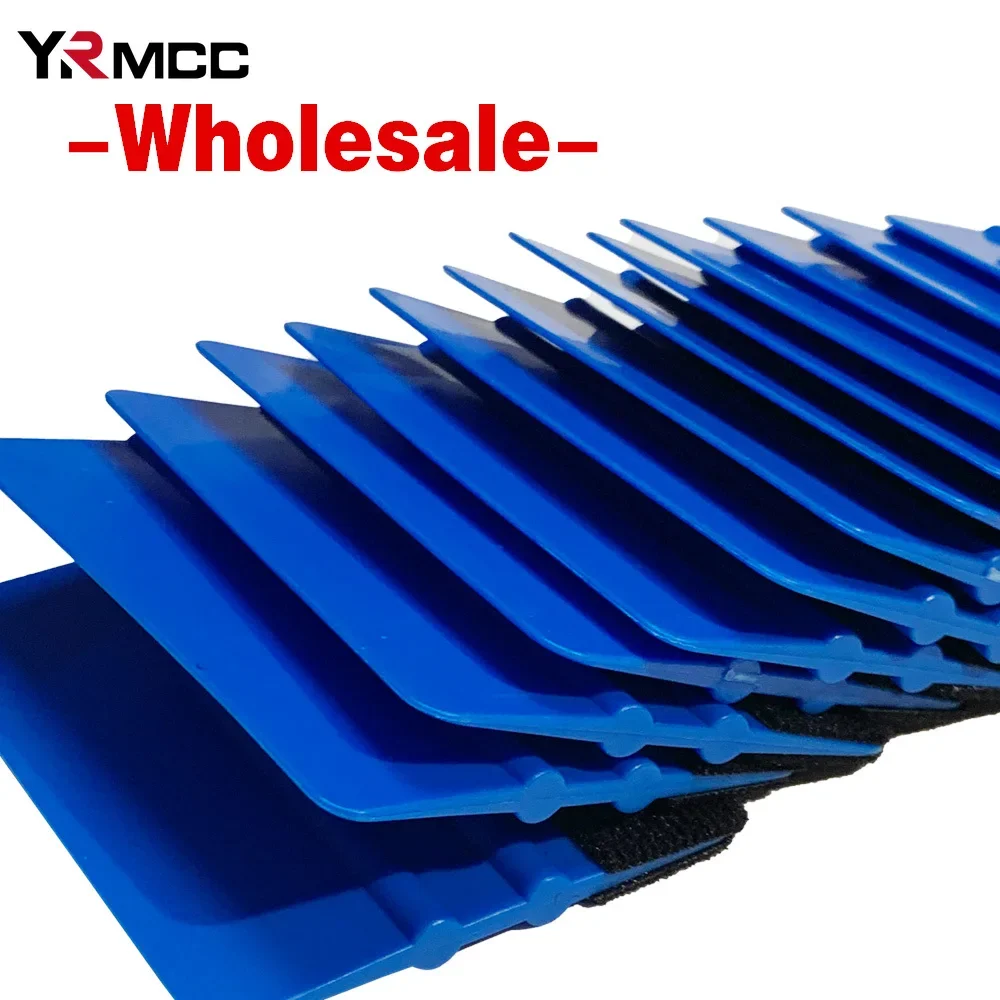 50PCS Blue Squeegee Car Tools Vinyl Wrapping Film Scraper Window Tint Car Stickers Felt Scraper Squeegee for Auto Accessories