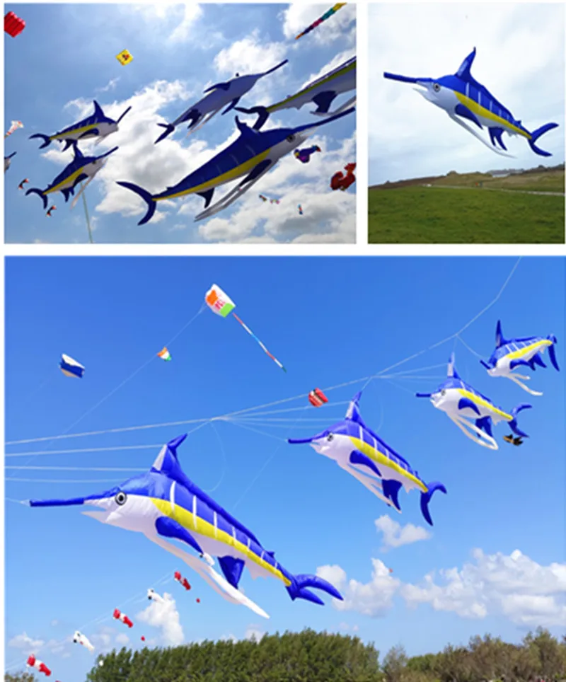 Marlin fish kite flying soft kites for adults flight kite novelty toy air bounce papalote Inflatable toys cometas de viento fun