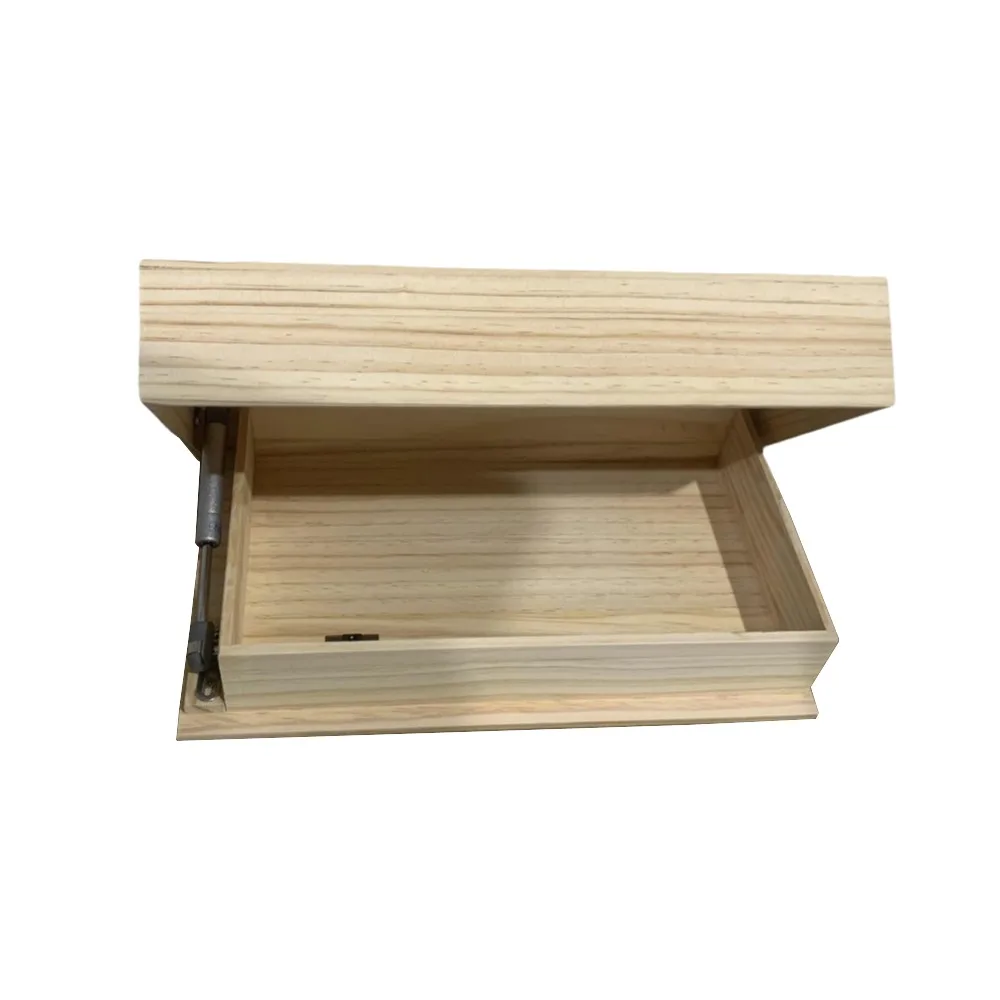 Solid Color Wooden Magic Flap Shelf Decorative Wall Mounted Concealed Floating Shelf Space Saving with Secret Compartment