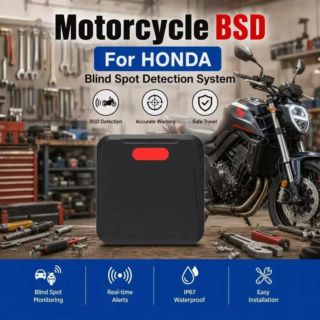 Motorcycle Safety Kit 77GHz Millimeter-Wave Radar Blind Spot Monitoring Function for Honda Full Series Models