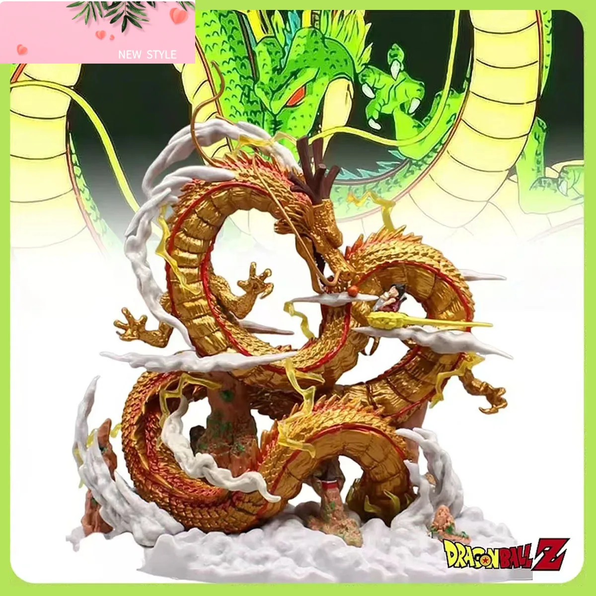 

24 см Dragon Ball аниме фигурка Shenron фигурка Гоку и Шенрон фигурка модель статуя из ПВХ кукла коллекция игрушки для комнаты подарок на день рождения