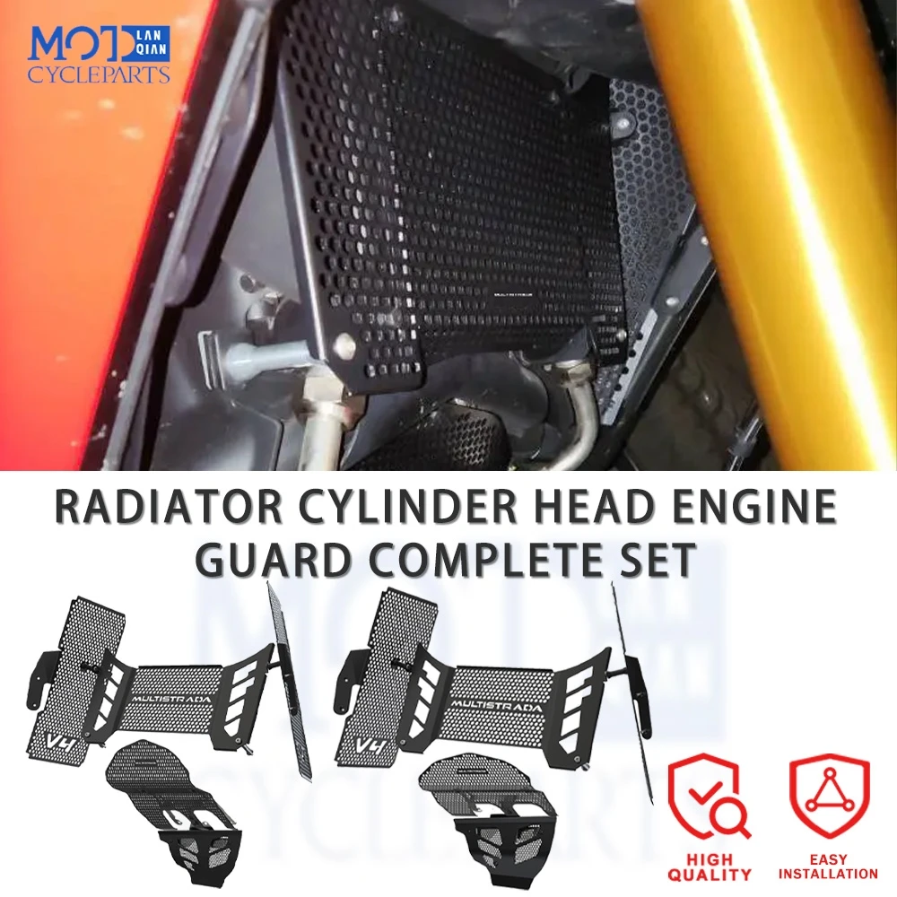 

2024-2025-2026 Motorcycle Radiator Cylinder Head Engine Guard Complete Set For Ducati Multistrada V4 Pikes Peak V4 S Sport Rally