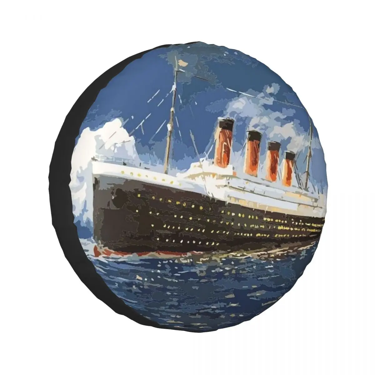 

The Most Popular Ship Of All Times, Titanic. Spare Tire Cover for Car Pajero 4x4 Wheel Protector Covers 14" 15" 16" 17" Inch