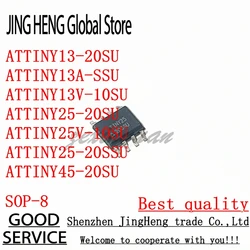 10PCS  Original ATTINY13-20SU ATTINY13A-SSU ATTINY13V-10SU ATTINY25-20SU ATTINY25V-10SU ATTINY25-20SSU  ATTINY45-20SU SOP-8