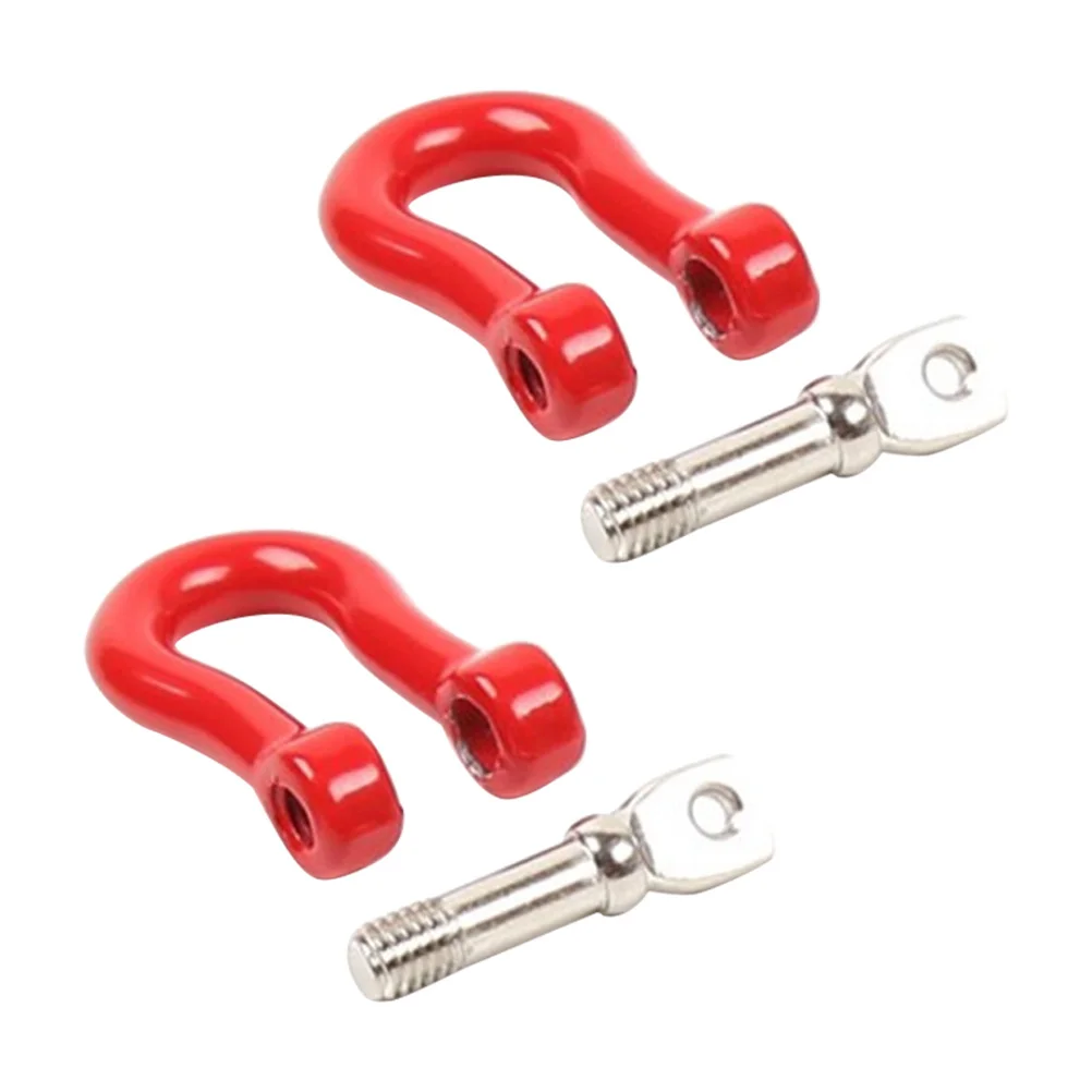 

-Shape Alloy Tow Hook Red Durable Front Car Towing Ring Racing Style For Truck Trailer Bar Mounting