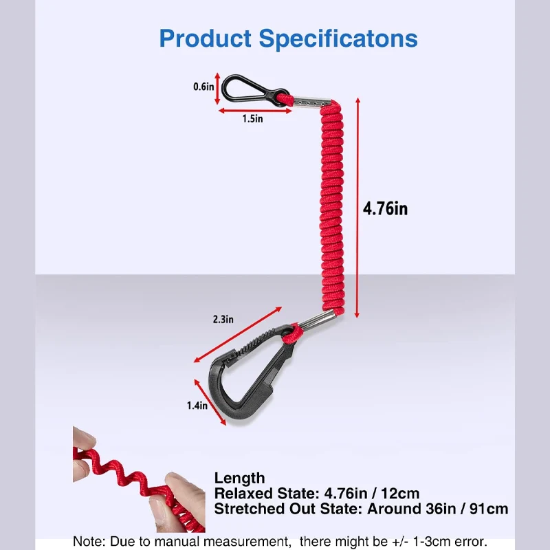 8M0092849 Boat Kill Switch Lanyard - [2 PCS]  Safety Lanyard Cord Tether for Mercury Mercruiser Outboard Motor