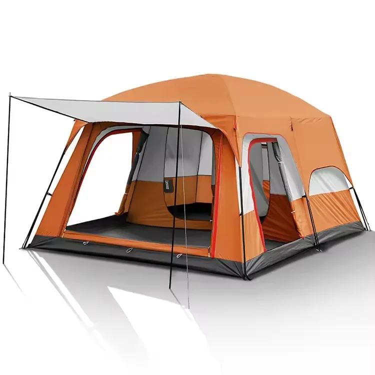 5 8 12 Person Camping Outdoor Oxford Cloth Large Waterproof Two Bedroom One Living Family Marquee Tent - view 3