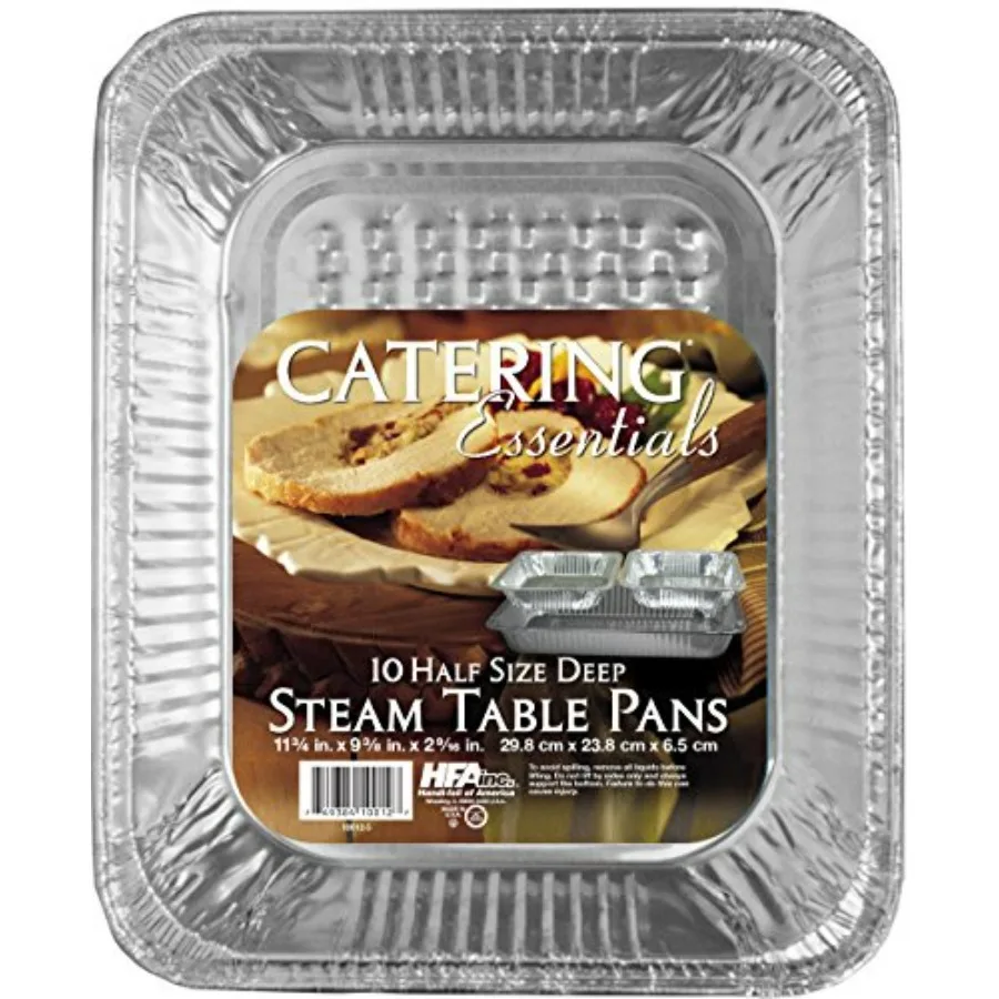 

10012.010 Catering Essentials Half Size Deep Steam Table Pans (Pack of 10)