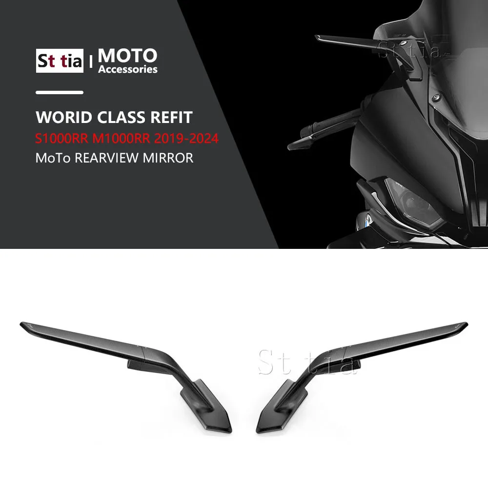 

For BMW S1000RR S1000 RR M1000RR M1000 RR 2019-2024 Motorcycle Mirror Modified Wind Wing Adjustable Rotating Rearview Mirror