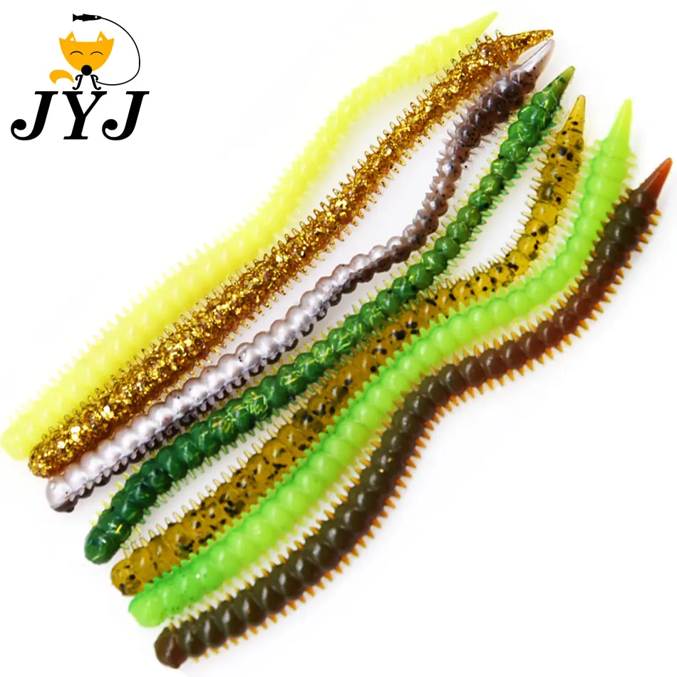 JYJ 13cm 3.6g soft long grub lure worm ,fishing lure silica sand worm maggot bait for big perch and bass