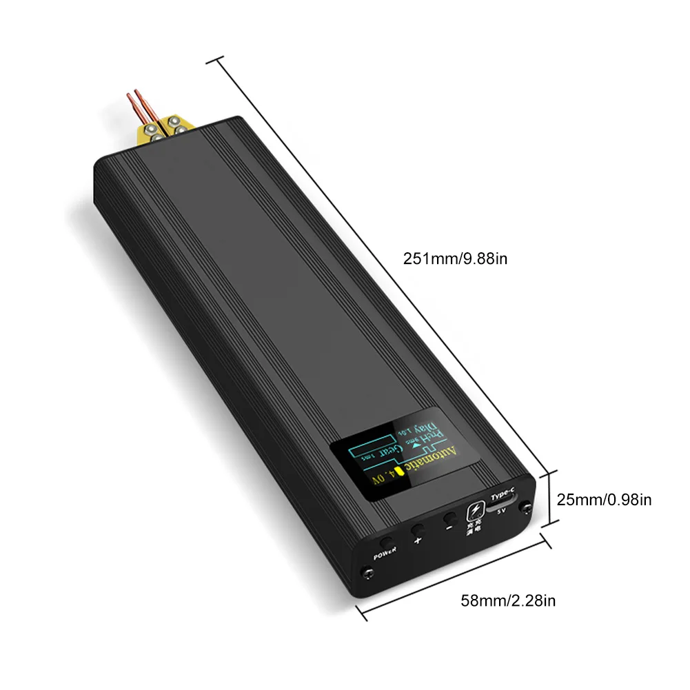 Imagem -06 - Máquina Portátil de Solda a Ponto Portátil Soldador a Ponto Placa de Níquel Bateria 18650 Ponto Automático Triplo para Bateria Quente