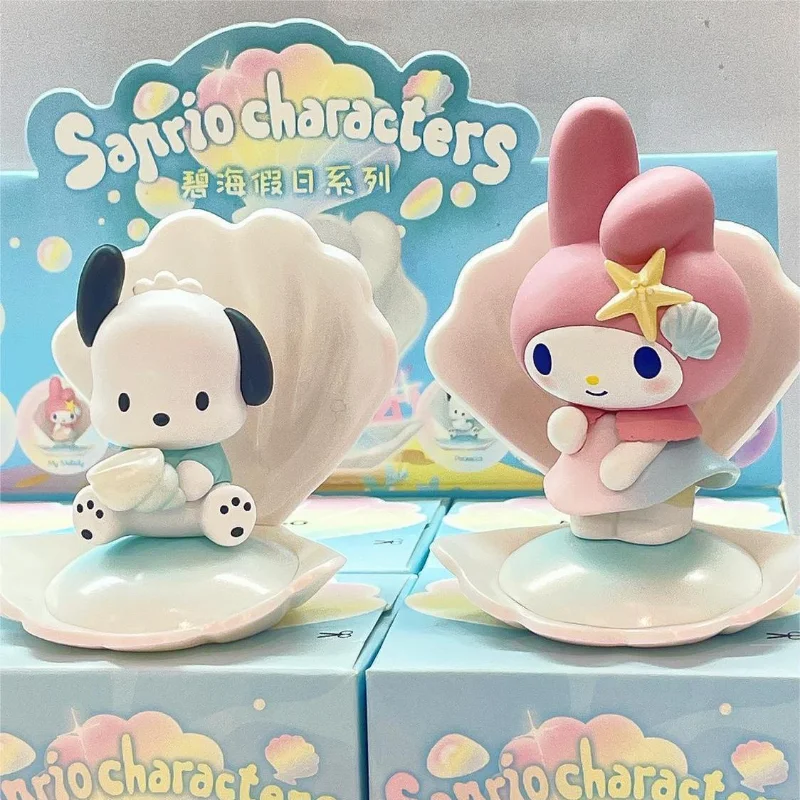 Kawaii Sanrio Kuromi Melody Doll Anime Characters Blind Box Cute Desk Figurines Perfect Gift Children's Toy Birthday Gift