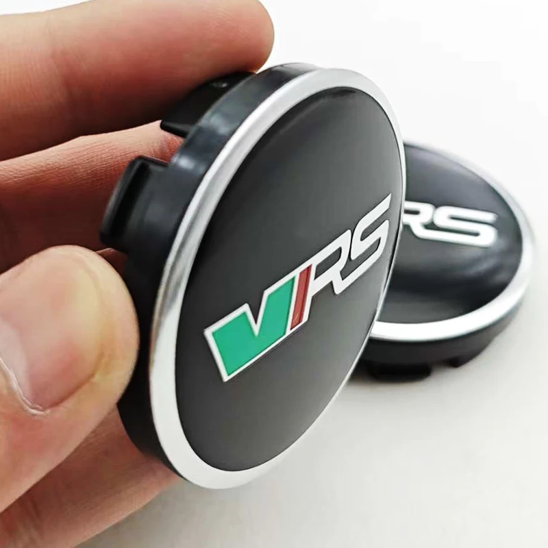 4 Stück 56mm VRS Logo Auto-Radnabenkappen Felgenabdeckung Emblem für Skoda Rapid Octavia RS Kodiaq Fabia Zubehör – Detail 5