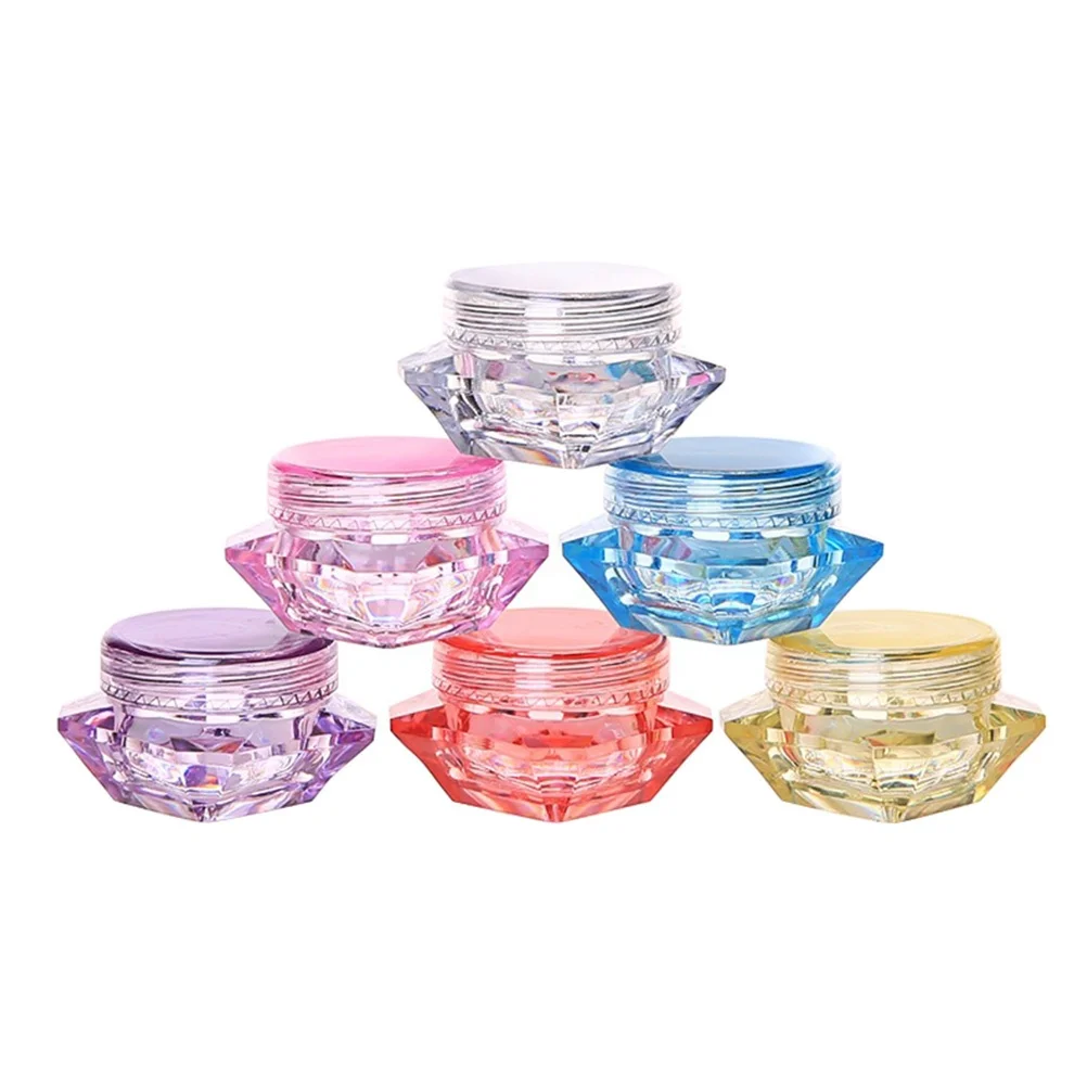 

40 Pcs Cream Box Diamond Shape Container Jar Travel Containers Sample Portable Small Bottles