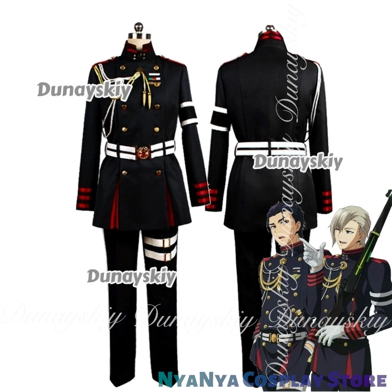 ساروف من النهاية أنيمي هيراجي شينيا جورين إشينوز كوسبلاي مع زي قتال أسود وأحمر زي الهالوين كوسبلاي كوستيبوم جميع المجموعة