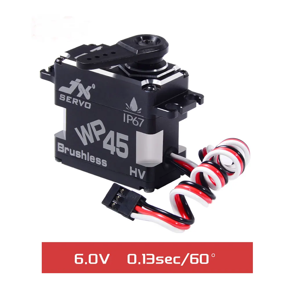 

Wp45 45Kg Waterproof Servo Ip67 Rated 8.4V Steel Gear 180Degree Brushless Servo for 1/8 1/10 Scalerc Car Boat Helicopter Robot