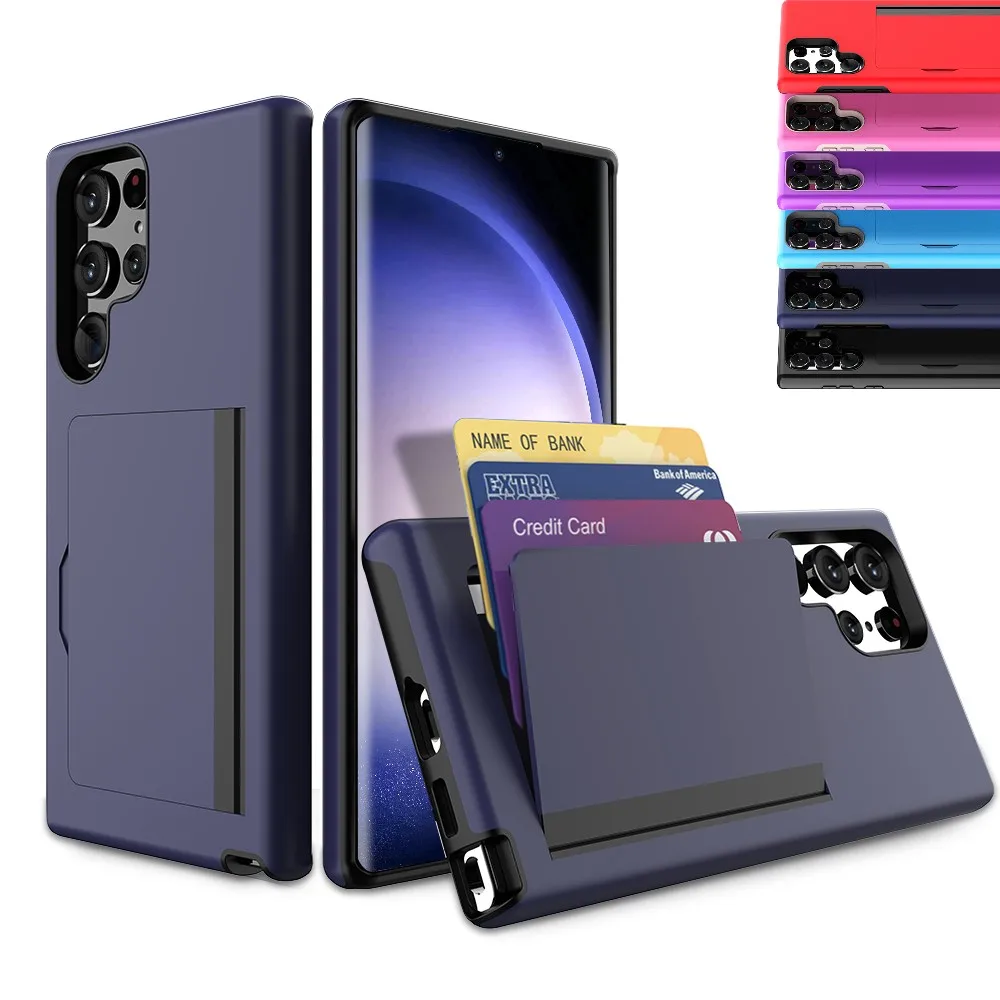

S23 Ultra for Samsung Galaxy S23 Ultra Case Credit Card Wallets Cover For Samsung S23 Ultra S22 S21 S20 FE Plus Coque Funda