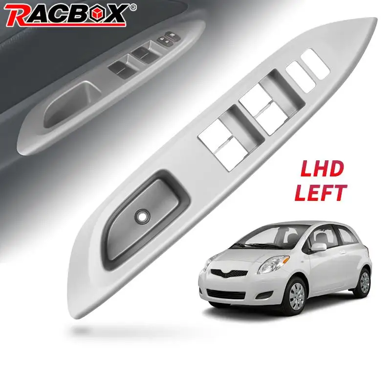 Front Left Window Power Switch Bezel For Toyota Yaris 4D Sedean/vios 2006-2016 LHD Sliver/Black Armrest Upper Panel 74232-52330