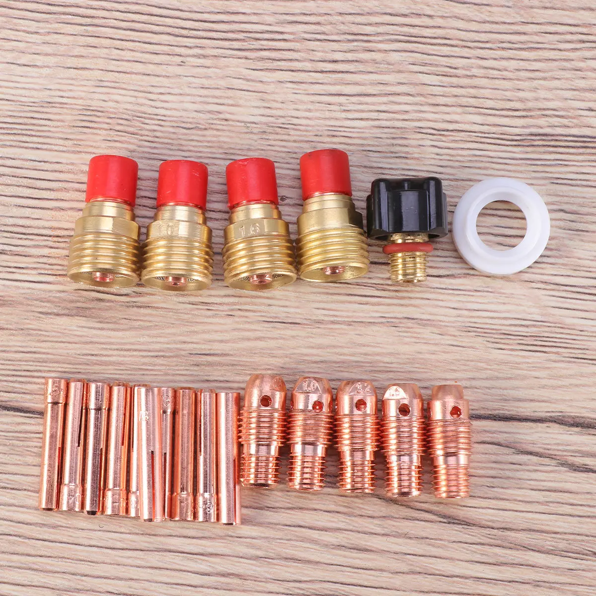 46Pcs Tig Welding Torch Parts Kit Assorted Collet Bodies Gas Lenses for Wp17 Wp18 Wp26 Region Free Long Service Life Reliable