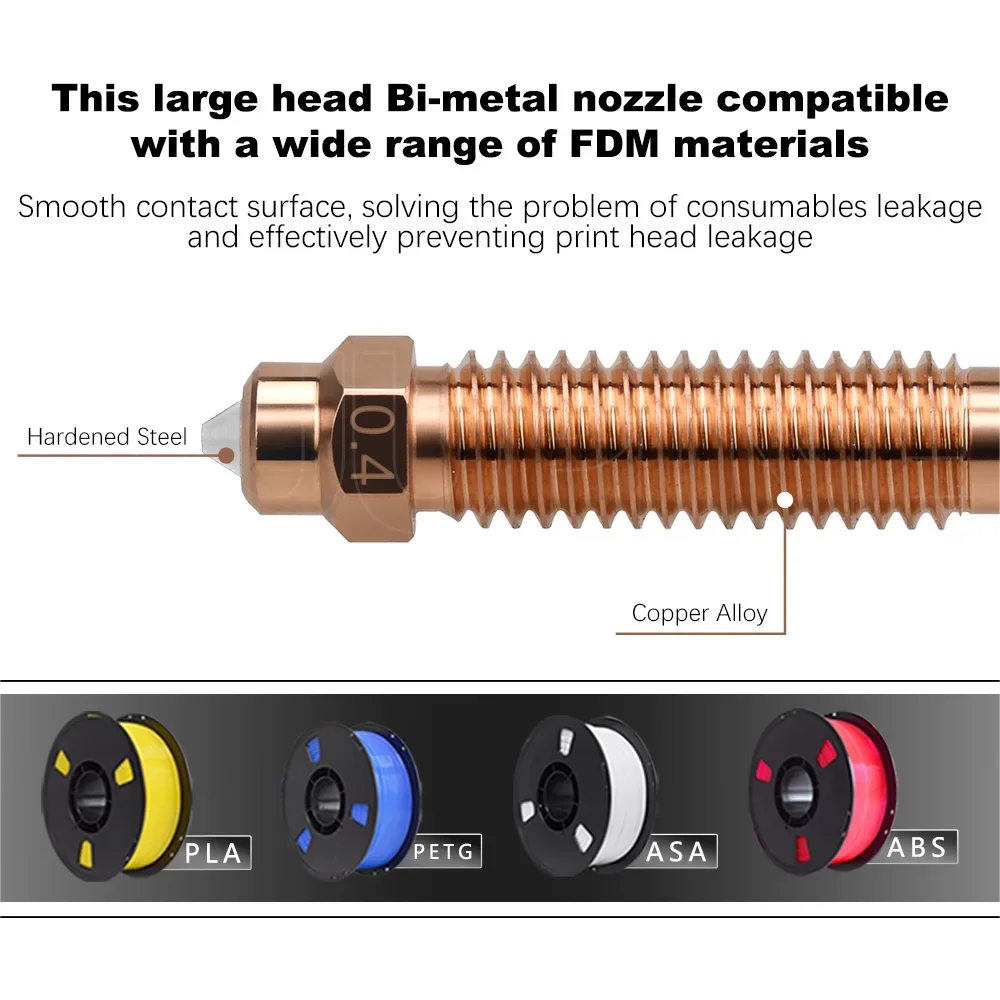 Fukdow Bimetal Nozzle for Elegoo Centauri Carbon 2 0.2-0.8mm