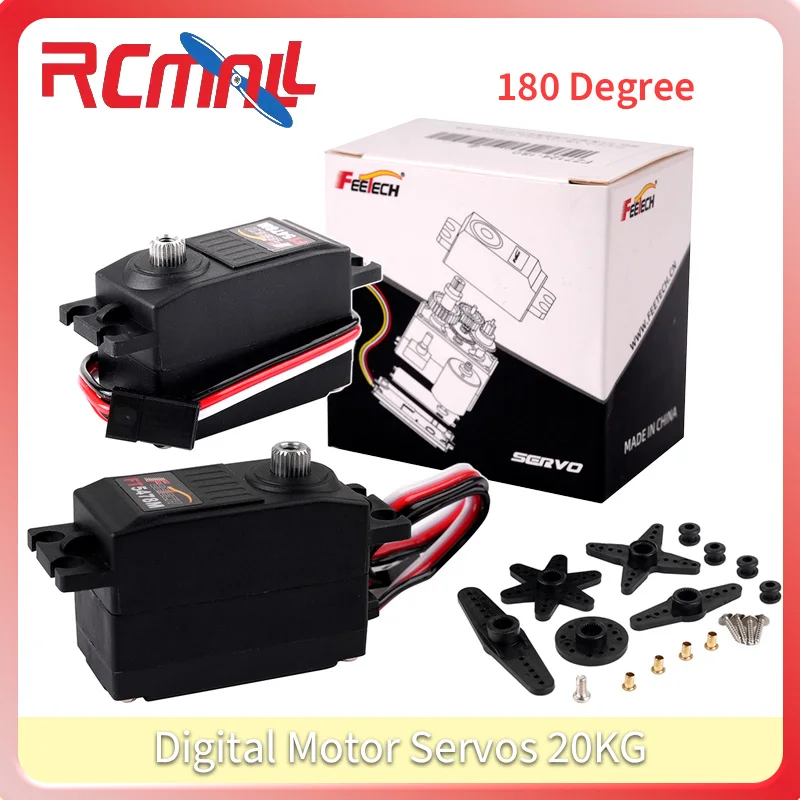 メタルギアデジタルサーボ-20-キロモーター-74v-ft5478m-180-度プラスチックシェルメタルギア鉄電源機能部品ロボット-t4