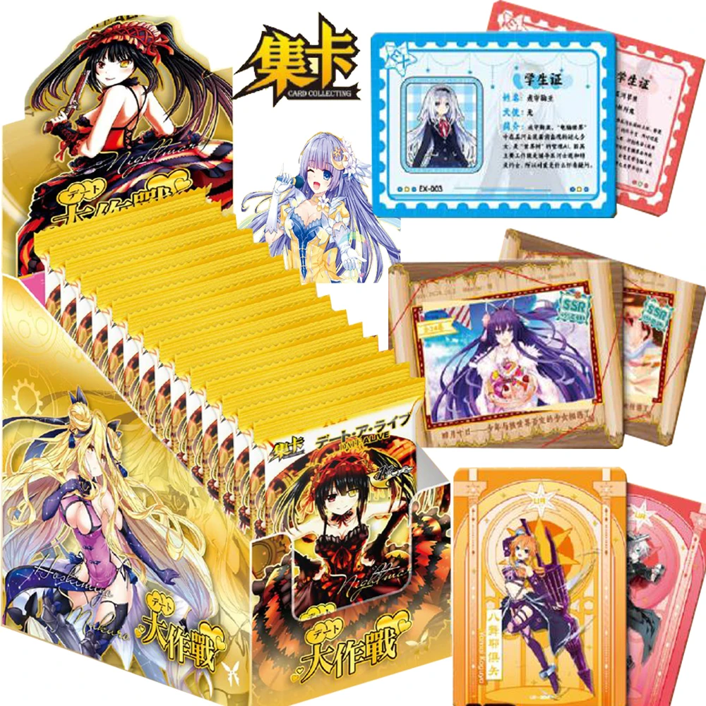 

Wholesale DATE A LIVE Collection Cards Booster Box Tokisaki Kurumi Kotori Itsuka Anime Girl SSR GR UR Trading Battle Cards Gift