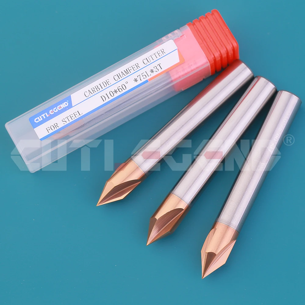 

CUTLEGEND Chamfer Milling Cutter Carbide Corner Countersink Chamfering Mill Deburring Edges V Grove Router 60 Degree 3 Flutes