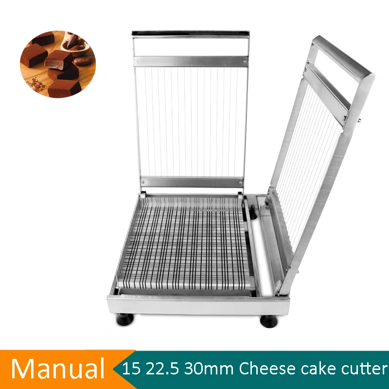 

Guitar Cutter With 15 22.5 30mm Gap Soft Sweets Cutter Commercial Cheese Cake Wire Cutter Truffle Chocolate Cutting Machine