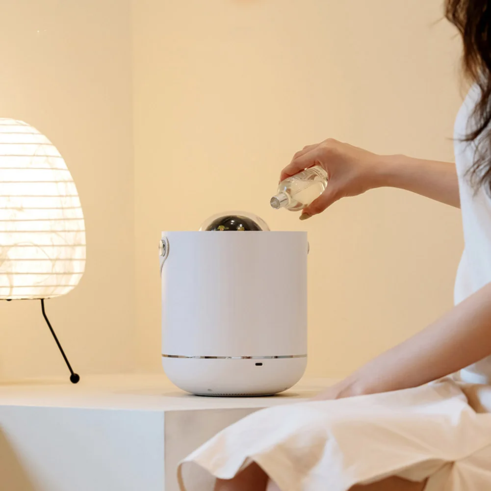 Diffuseur d'aromathérapie à projection ultrasonique, humidificateur d'air, résistant à 450 degrés, projection rotative, plusieurs modes, 360 ml