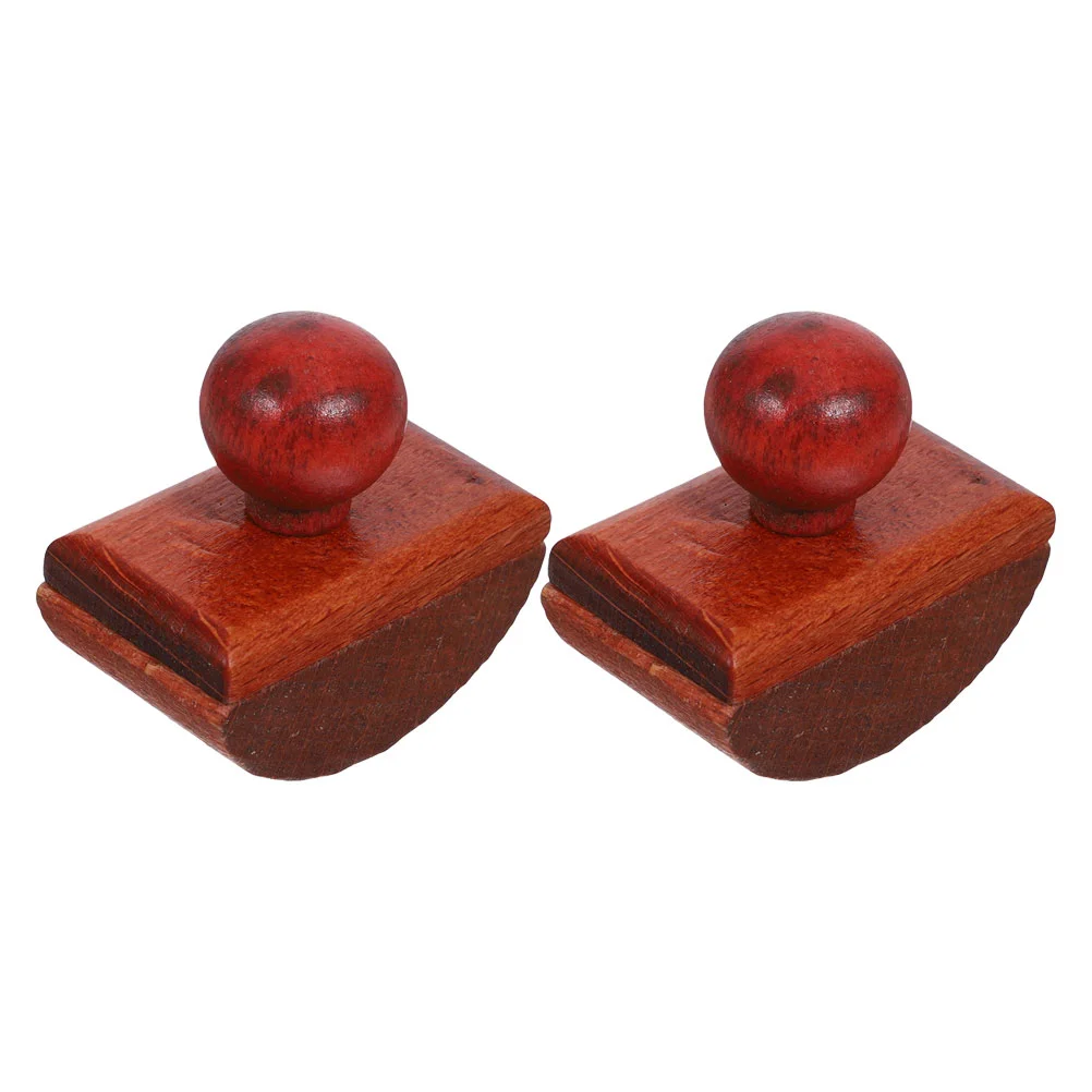 2 Pcs Calligraphy Seal Wood Desk Ink Blotter Heavy Duty Rocking Absorbent Paper Quick Drying Tool for Stamps Writing Supplies